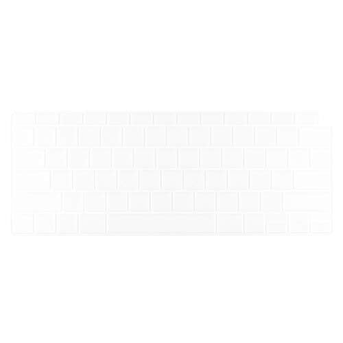Batianda Ultra Thin Clear TPU Keyboard Cover for MacBook Air 13 Inch 2020 A2337 M1 Chip (with Touch ID & Retina Display) Waterproof Durable Laptop Protector Skin, Transparent - color: Transparent