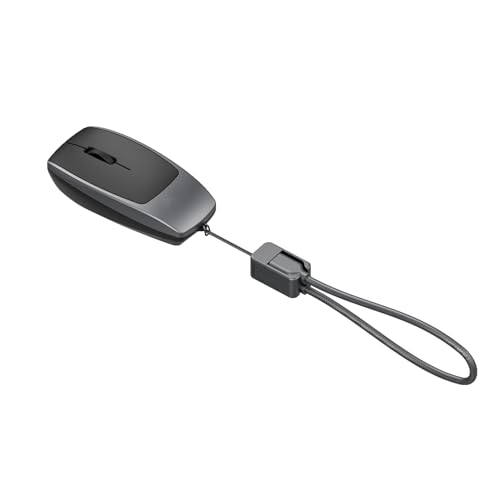 Mini Bluetooth Mouse Rechargeable with TF Card Reader (Max 2TB),Great idea for Kids,Travel and Gift-Gray - color: Gray