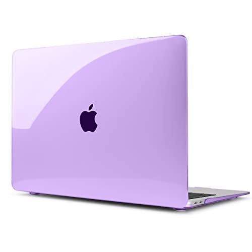 CISSOOK for MacBook Air 13 Inch Case Purple 2021-2018 Release M1 A2337 A2179 A1932 with Retina Display,Plastic Hard Shell Case with Keyboard Cover for MacBook Air 13 with Touch ID - Clear Purple - color: Air13inch-Clear Purple
