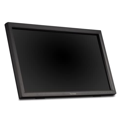 ViewSonic TD2423D 24 Inch 1080p Touch Screen Monitor, 10-Point Multi IR Touch for Retail POS and Kiosk, 7H Scratch-Resistant Glass, Eye Care, 100x100mm VESA Compatible, HDMI, VGA, DisplayPort, USB Hub - style: 24-Inch