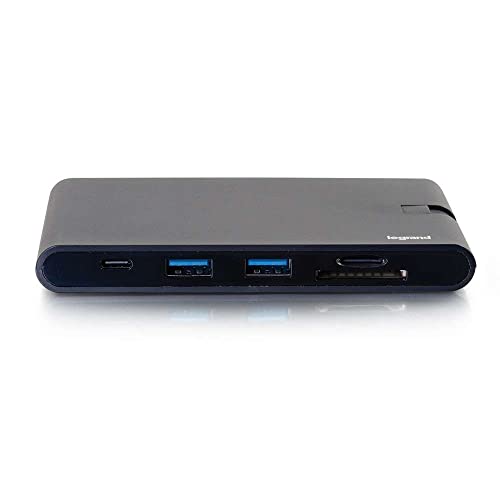 C2G USB-C® 9-in-1 Compact Docking Station with 4K HDMI®, VGA, Ethernet, USB, SD Card Reader and Power Delivery up to 100W