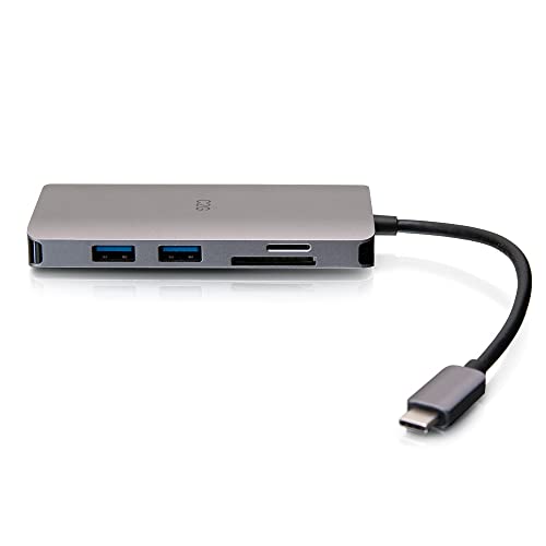 USB-C 8-in-1 Mini Dock with HDMI, 3X USB-A, Ethernet, SD Card Reader, and USB-C Power Delivery up to 100W - 4K 30Hz