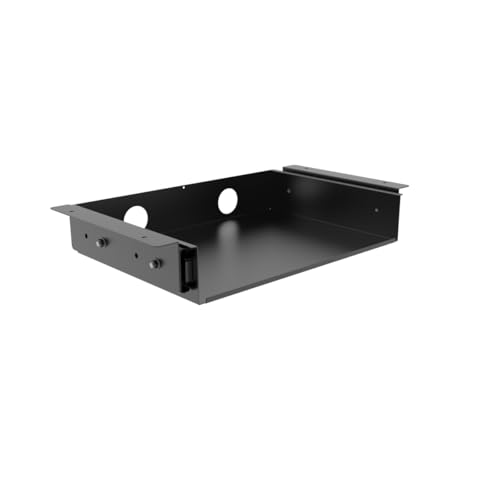 13 inch Under Desk Slide Out Storage Shelf, Sliding Under Desk Tray Drawer for Standing Desks, Workstations, Cabinet or Gaming