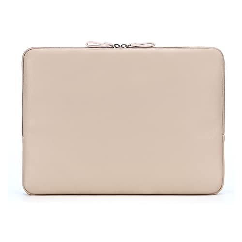 MOSISO Laptop Sleeve Bag 13.3 inch PU Leather Padded Bag Waterproof Case | Compatible with MacBook Air/Pro, 13-13.3 inch Notebook, Compatible with MacBook Pro 14 2026-2021 M5 M4 M3 M2 M1, Apricot - color: Apricot, size: 13.3 inch
