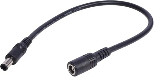 Black DC6.5x4.4mm Extended Line Power Cable 6.5x4.4mm for Notebook Short Extension Cord 18AWG 120W DC6044 Power Supply Cord Power Cords Cables (30cm)