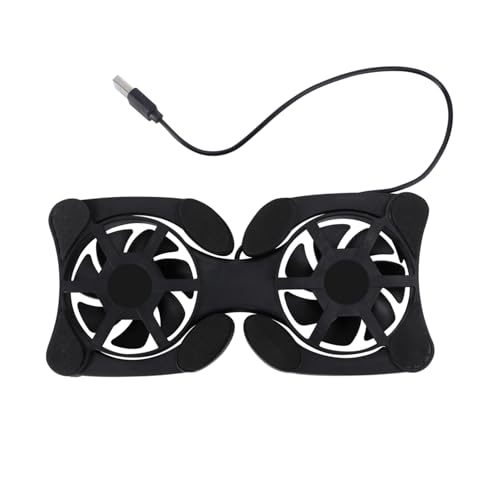 BESPORTBLE Portable Laptop Cooling Pad with Dual USB Fans Foldable Lightweight Notebook Cooler Stand for Efficient Heat Dissipation and Enhanced Computer Performance Material No External