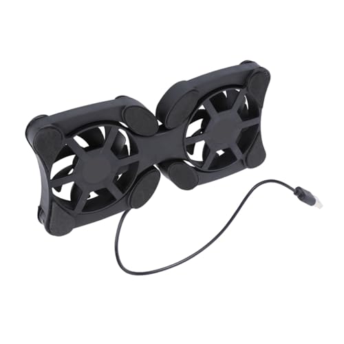 Portable Foldable Laptop Cooler USB Fans Lightweight Notebook Cooling Mat Strong Heat Dissipation Space-Saving Design Non- Protective Pads Black