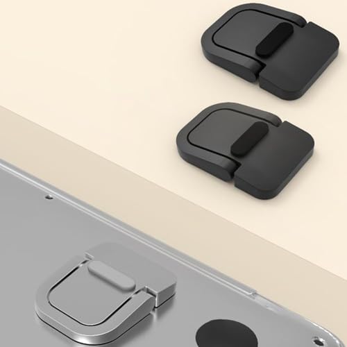 2 Pcs Laptops Stand, Portable Computer Keyboards Stand, Black | Self-Adhesive, Invisible Laptops Feet, Foldable, For 10-15.6" Laptops