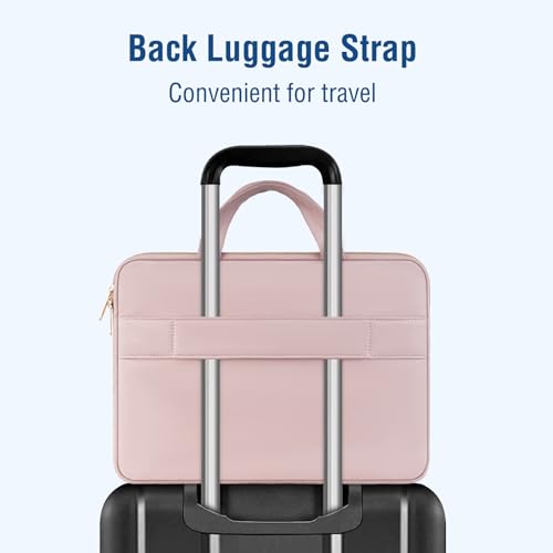 MOSISO Laptop Case 13.3 inch, 13-13.3 inch Laptop Sleeve, Pink | Compatible with MacBook Neo/Air 13.6 M5 M4 M3 M2 M1/Pro 13/14, HP Dell Lenovo ASUS, Wheat Ear Quilted Bag with Handle&Pocket - color: Pink, size: 13.3 inch