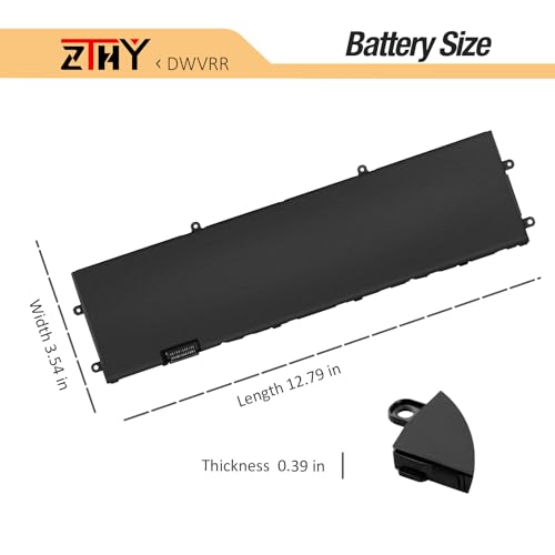DWVRR Battery Replacement for Dell Inspiron 16 7620 2-in-1 Alienware X15 R1 | Alienware X15 R2/ Alienware X17 R1 R2 P111F P111F001 P111F003 P48E001 P48E002 P119F P119F001 0017GN NR6MH 817GN 11.4V 87Wh - size: 12.80*3.46*0.24 inch DWVRR