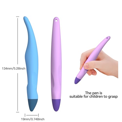 2 Pack Kid-Friendly Stylus Pens for Touch Screens,Tablet Stylus Pen Purple Blue Stylus Universal Touch Screen Capacitive Stylus Compatible with Kindle ipad iPhone