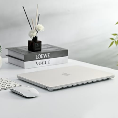 BlueSwan Flexible Case for MacBook Air 13.3 inch M1 2020-2018 | Anti-Scratch Protective Laptop Cover with Grippy Matte Texture, Seamless Fit and Lightweiht, Frosted White - color: Frosted White, size: Air 13.3-inch (M1, 2018-2020)