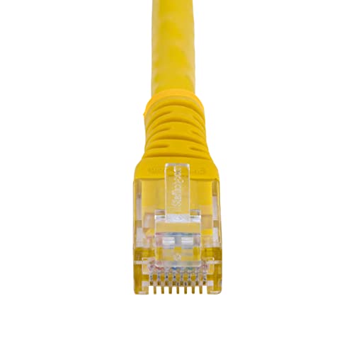 StarTech 1ft CAT6 Ethernet Cable - Yellow CAT 6 Gigabit Ethernet Wire -250Mhz 100W PoE RJ45 UTP Molded Network Patch Cord with Strain Relief (C6PATCH1YL) | 250MHz bandwidth, Gold-plated RJ45, Patch Cable, Ethernet Cord, UTP Molded Network, Strain Relief,