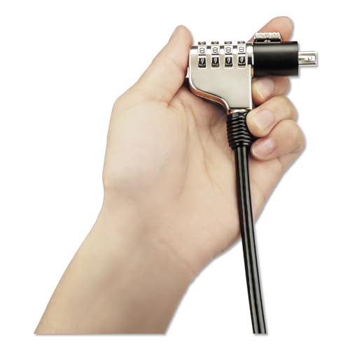 Innovera Combination Laptop Lock, 6 Ft Steel Cable