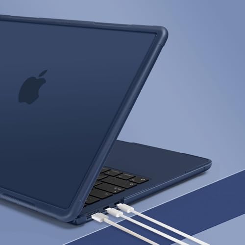 MOSISO Compatible with MacBook Air 13 inch Case M5 M4 M3 M2, Midnight | 4 in 1 Kit Anti-Crack Hard Shell with Kickstand for MacBook Air 13.6 inch Case 2026-2022 A3449 A3240 A3113 A2681 - color: Midnight