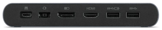 Lenovo 40B30090US Docking Station USB-C Universal Business Dock, Dual Display: Includes USB-C Cable + Power Adapter + Zoomspeed Display Port Cable + Zoomspeed HDMI Cable + AOM Cleaning Cloth