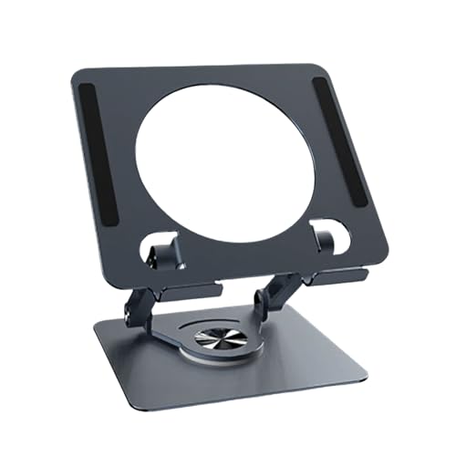 Portable Adjustable Laptop Holder 360 Degree Rotation Enhanced Cooling Travel Laptop Rack - color: Gray