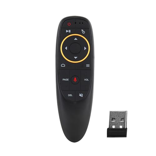 Air Mouse Remote, Gyro Game Remote Motion Controlled 2.4GHz Wireless Voice 6 Axis Gyroscope Learning USB Plug and Play with Receiver for TV PC Android Box
