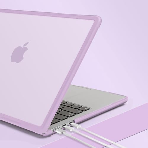 MOSISO Compatible with MacBook Air 13 inch Case M5 M4 M3 M2, Purple | 4 in 1 Kit Anti-Crack Hard Shell with Kickstand for MacBook Air 13.6 inch Case 2026-2022 A3449 A3240 A3113 A2681 - color: Purple
