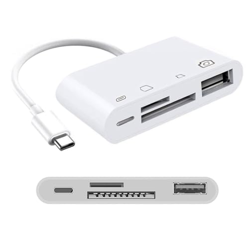 Chenyang 4 in 1 USB C to USB 2.0 TF Micro SD SDXC SDHC Card Reader Adapter 480Mbps Compatible with PD 27W for Laptop Tablet Phone - style: SD/TF 4-in-1