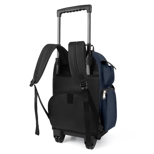 20" 2-in-1,Wheeled Travel Luggage Bag w/Telescopic Handle | Rolling Travel Luggage w/2 Wheels,Trolley Suitcase,Spacious Storage Design,2560-20''-Blue - color: JH-2560-Blue-20