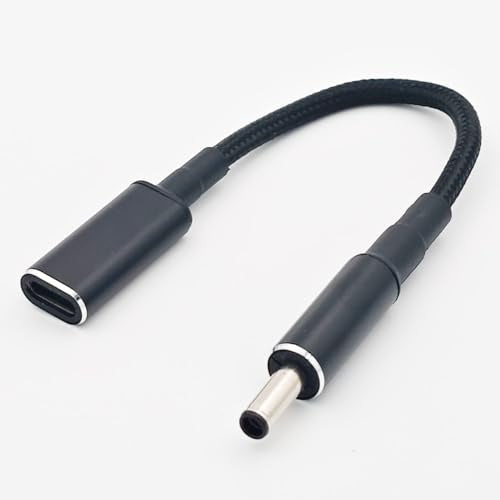 USB-C to 4.5x3.0mm Round Tip Power Adapter Converter Cable for Dell Laptop with 4.5mm Smart Tip DC Jack (Female USB-C Cable) - style: Female USB-C Cable
