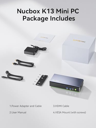 GMKtec K13 Mini PC Intel Ultra 7 256V SK Hynix LPDDR5 8533 MT/s | 512GB PCIe 4.0 SSD Intel ARC 140V/ 5G RJ45 WiFi 6E BT 5.2/ USB4 40Gbps/ HDMI 2.1 Triple Display Desktop Mini Computer - size: 16GB+512GB I 256V