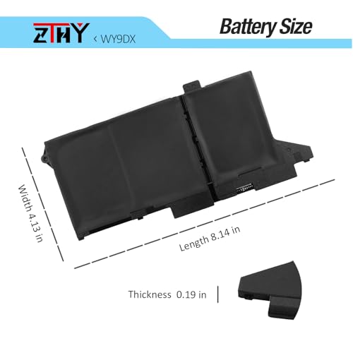 WY9DX Laptop Battery 42Wh Replacement for Dell Latitude 14 5420 15 5520 | Precision 15 3560 Series P137G P137G001 P104F P104F001 P104F002 1K2CF 01K2CF 0M3KCN 075X16 WK3F1 005R42 11.4V 3500mAh 3-Cell - size: 8.46*3.9*0.2inch WY9DX