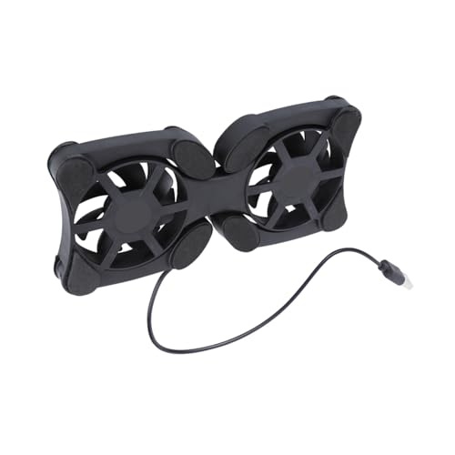 KOMBIUDA Portable Foldable Laptop Cooler with USB Fans Compact Notebook Cooling Mat for Convenient Use Durable Design for Efficient Cooling of Laptops Black