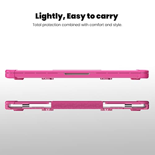 MEEgoodo Case for MacBook Air 15 inch 2026 2025 2024 2023, Case Fit Model (A3448/A3241/A3114/A2941) with M5/M4/M3/M2 Chip, Laptop Hard Shell with Heavy Duty Rugged Shockproof, Pink XK - color: Pink XK