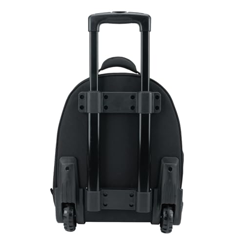 MELOTOUGH Rolling Tool Bag with Telescoping Handle 35 Pockets Wheeled Electrician Backpack Tool Bag For Men,Water Resistant Tool Storage Organizer Including Laptop Sleeve(BLK) - color: Black