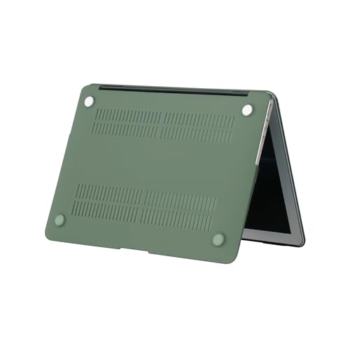 RUBAN Case Compatible with MacBook Air 13 Inch (Models: A1369 & A1466, Older Version 2010-2017 Release), Slim Snap On Hard Shell Protective Cover, (Midnight Green) - color: Midnight Green