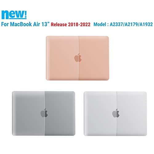 IBENZER Compatible with New MacBook Air 13 inch Case 2022 2021 2020 M1 A2337 A2179 A1932, Plastic Hard Shell Case with Keyboard Cover for Mac Retina Display with Touch ID, Crystal Clear, MMA-T13CYCL+1 - color: Crystal Clear