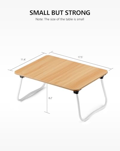ZEAPTAC Laptop Bed Desk, Foldable Lap Desk, Portable Laptop Stand, Lightweight & Mini Table for Breakfast/Picnic/Drawing/Couch/Floor - Wood - color: Wood