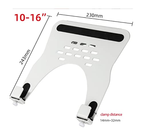 8KG GM112W-LP1 Full Motion Aluminum Gas Spring Dual Arm Laptop Wall Mounted Bracket Stand Grommet Hole Clamp Notebook Tray(DL-GM112W-LP20) - color: Dl-gm112w-lp20