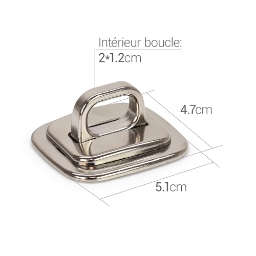 Waytex Cable Lock Anchor Point for Laptop PC Smartphone Tablet Heavy Duty Anchor Base with Chrome Plated Steel Ring