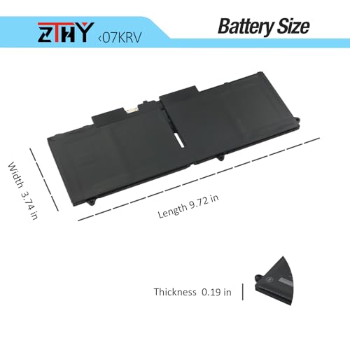 07KRV FK0VR Laptop Battery 58Wh 4-Cell Replacement for Dell Latitude 5530 | Latitude 7530 5330 7330 5430 7430 2-in-1 Precision 3570 Battery H4PVC 8WRCR 78FWY 51R71 8P81K Y86WG HFN8K P133G P134G 15.2V - size: 9.61*3.7*0.24 inch 07KRV