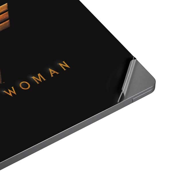 Skinit Laptop Decal Skin Compatible with Universal Laptop 17in (13.8 x 10in) - Officially Licensed Warner Bros Wonder Woman Gold Logo Design
