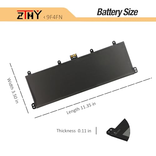 ZTHY 40Wh 9F4FN Laptop Battery Replacement for Dell Inspiron 14 3420 Series | Replacement for Latitude 7320 Detachable Series T04H T04H001 2VKW9 8PK6G 09F4FN 2ICP4/79/112 7.6V - size: 11.42*5.91*0.16 inch 9F4FN