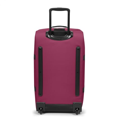 EASTPAK Tranverz M – 78L Medium Soft Sided Checked Luggage, Dual Compartments, TSA Lock, Compression Straps & Smooth Inline Wheels, Wine Burgundy - color: Wine Burgundy, size: 78 Liter Checked Bag