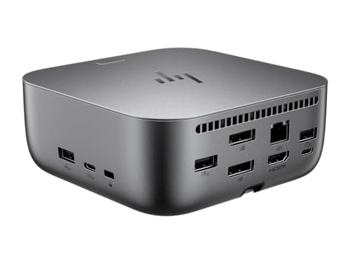 HP Thunderbolt 4 100W G6 Dock (9X472UT#ABA) + ZoomSpeed 6-ft DisplayPort Cable + ZoomSpeed 6-ft HDMI Cable + ZoomSpeed 6-ft Ethernet Cable + AOM Microfiber Cleaning Cloth