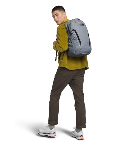 The North Face Vault Everyday Laptop Pack, Mid Gy Dk Hth/TNF Blk-NPF, OSFA | Commuter Travel Bag, Water-Repellent Finish, Spacious Compartment - color: Mid Grey Dark Heather/Tnf Black-npf
