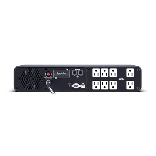 CyberPower CP1500PFCRM2U PFC Sinewave UPS Battery Backup | 1500VA/1000W, 8 Outlets, AVR, Short Depth 2U Rackmount, UL Certified - size: 1500VA, style: Rackmount 2U