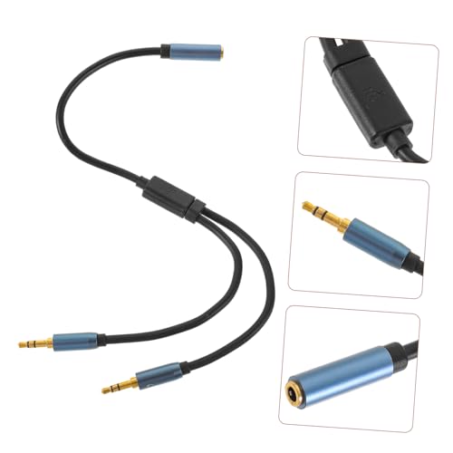 Gatuida One Headphone Mic Audio Y Splitter Cable Compact Headset Jack Adapter Cord for Laptop with Separate Audio Microphone Ports