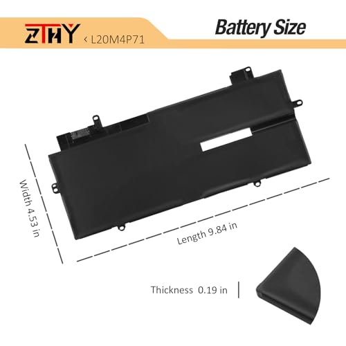 L20M4P71 L20C4P71 Battery for Lenovo ThinkPad X1 Carbon Gen 9 Gen 10 Gen 11 | ThinkPad X1 Yoga Gen6 Gen7 Gen8 /X1 Carbon 9th 10th 11th Gen /Yoga 6th 7th 8th Gen 2021 2022 Laptop L20D4P71 L20L4P71 57Wh - size: 9.84*4.53*0.19 inch L20M4P71