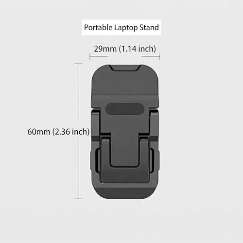 2PCS Laptop Stand Portable,Adjustable Laptop Riser, Ergonomic Cooling Mini Invisible Notebook Stand Riser for Desk Computer Keyboard Universal 10-17 Inch (Silver) - color: Silver