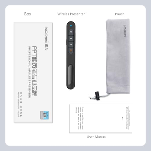 N76 Rechargeable Presentation clicker for PowerPoint Presentations | Presentation Remote with Green Laser, Long Range Wireless Presenter, USB-A Slide Advancer with Mac/Windows/Linux/Android - color: Green - Rechg. - USB-A