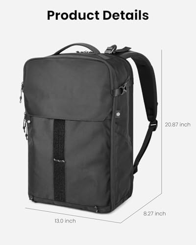 Portal Travel Backpack for Men Women, 28L/38L Expandable Carry On Backpack, TSA Friendly Flight Approved Luggage Sleeve, Water Resistant Business Laptop Backpack for Travel Work Commute - size: 38L