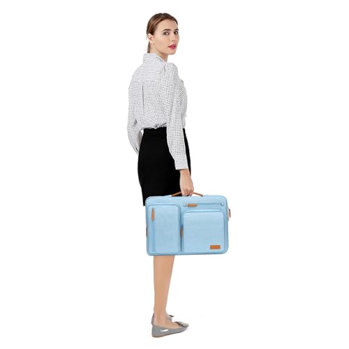 MOSISO 360 Protective Laptop Case 14 inch, 14 inch Laptop Sleeve | Compatible with HP Lenovo Dell ASUS Acer,HP Stream,Dell Latitude, Side Open Carrying Case with 4 Zipper Pockets, Air Blue - color: Air Blue, size: 14 inch