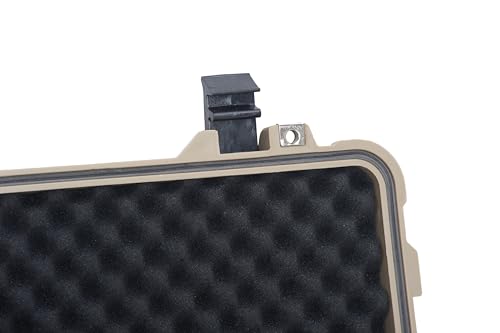 MEIJIA All Weather Rolling Waterproof Protective Case, Hard Camera Case,Dry Case with Retractable Pull Handle and Wheels,Foam Inserted, 22 x13.81x9inches (Desert Tan) - color: Desert Tan